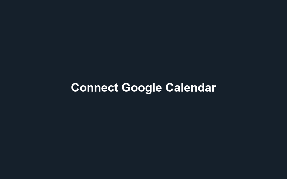 The whole flow: Integrations → Connect → account → calendar → sync → Finish