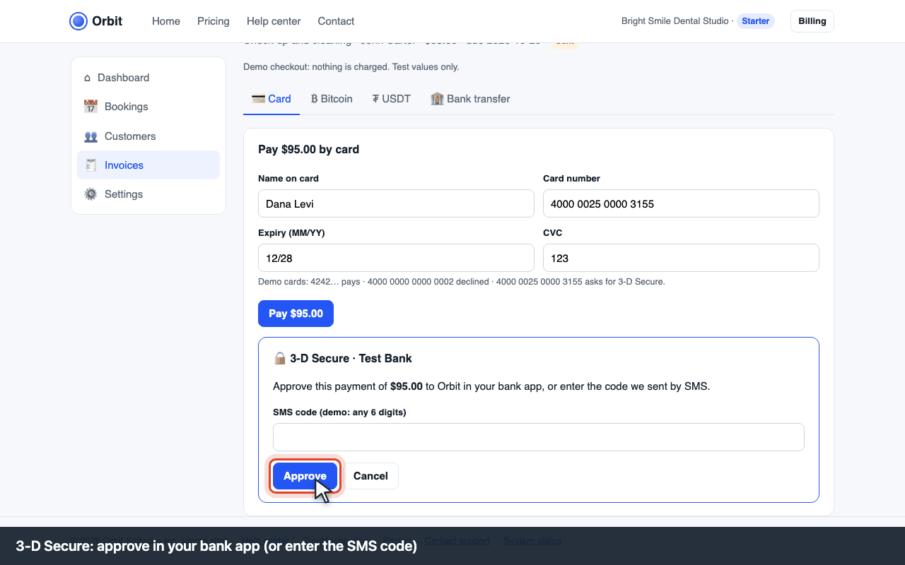 3-D Secure: approve in your bank app