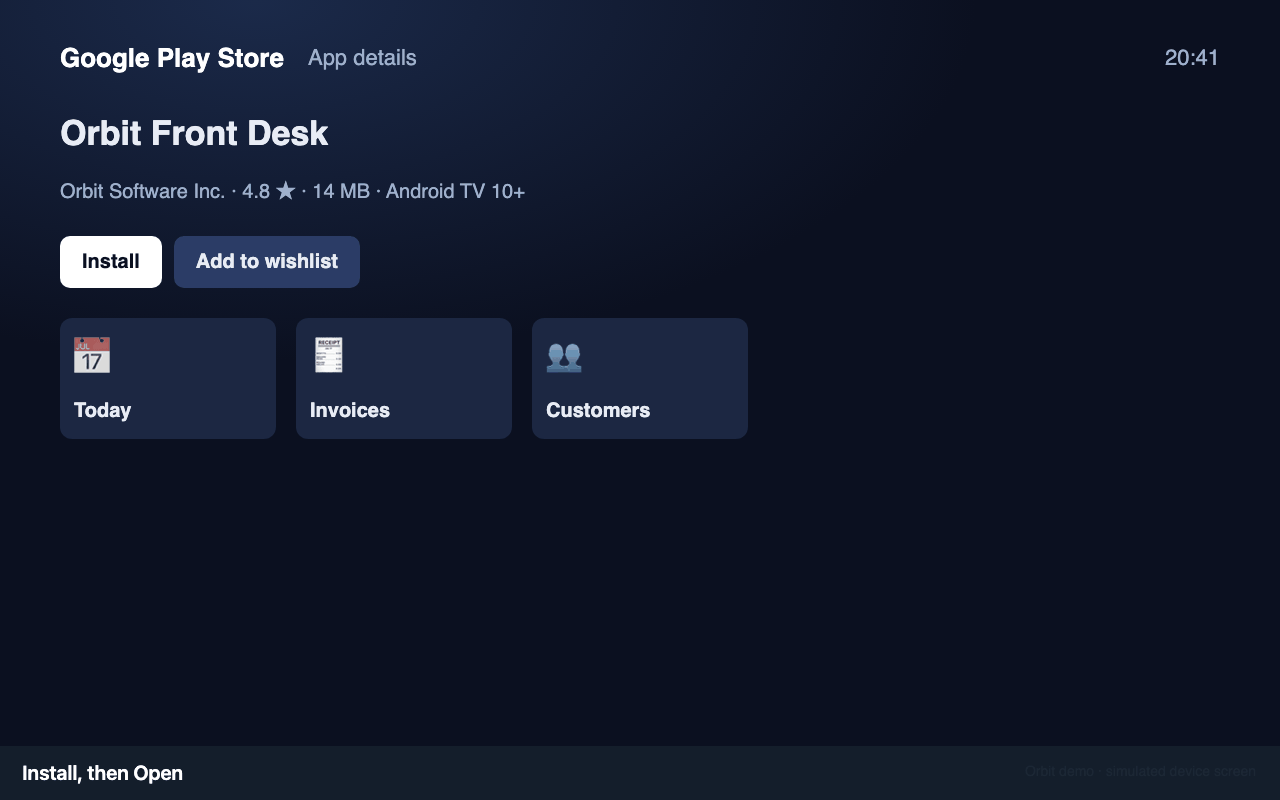 App page: Install
